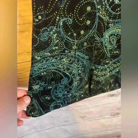 Alex Evening Vintage Paisley Glittering Top - Picture 5 of 7